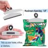imageMr Pen Magnetic Bag Clips 4 Pack 5 Inches Wide Blue ampamp Yellow Shades Heavy Duty Clips for Food Packages Chip Bag Clip for FridgeGrey Shades