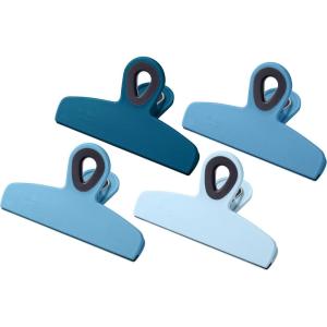 imageMr Pen Magnetic Bag Clips 4 Pack 5 Inches Wide Blue ampamp Yellow Shades Heavy Duty Clips for Food Packages Chip Bag Clip for FridgeBlue Shades