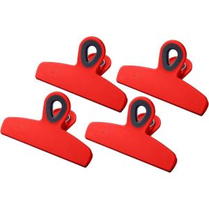 imageMr Pen Magnetic Bag Clips 4 Pack 5 Inches Wide Blue ampamp Yellow Shades Heavy Duty Clips for Food Packages Chip Bag Clip for FridgeRed