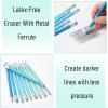 imageMr Pen Jumbo Pencils 30 Pencil Preschool Pencils Large Pencil Colorful Barrels and Black 2 HB Graphite Cores Smooth Lead LatexFree Eraser Top with Metal FerruleBlue and Teal Barrels