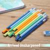 imageMr Pen Jumbo Pencils 30 Pencil Preschool Pencils Large Pencil Colorful Barrels and Black 2 HB Graphite Cores Smooth Lead LatexFree Eraser Top with Metal FerruleNature Barrels