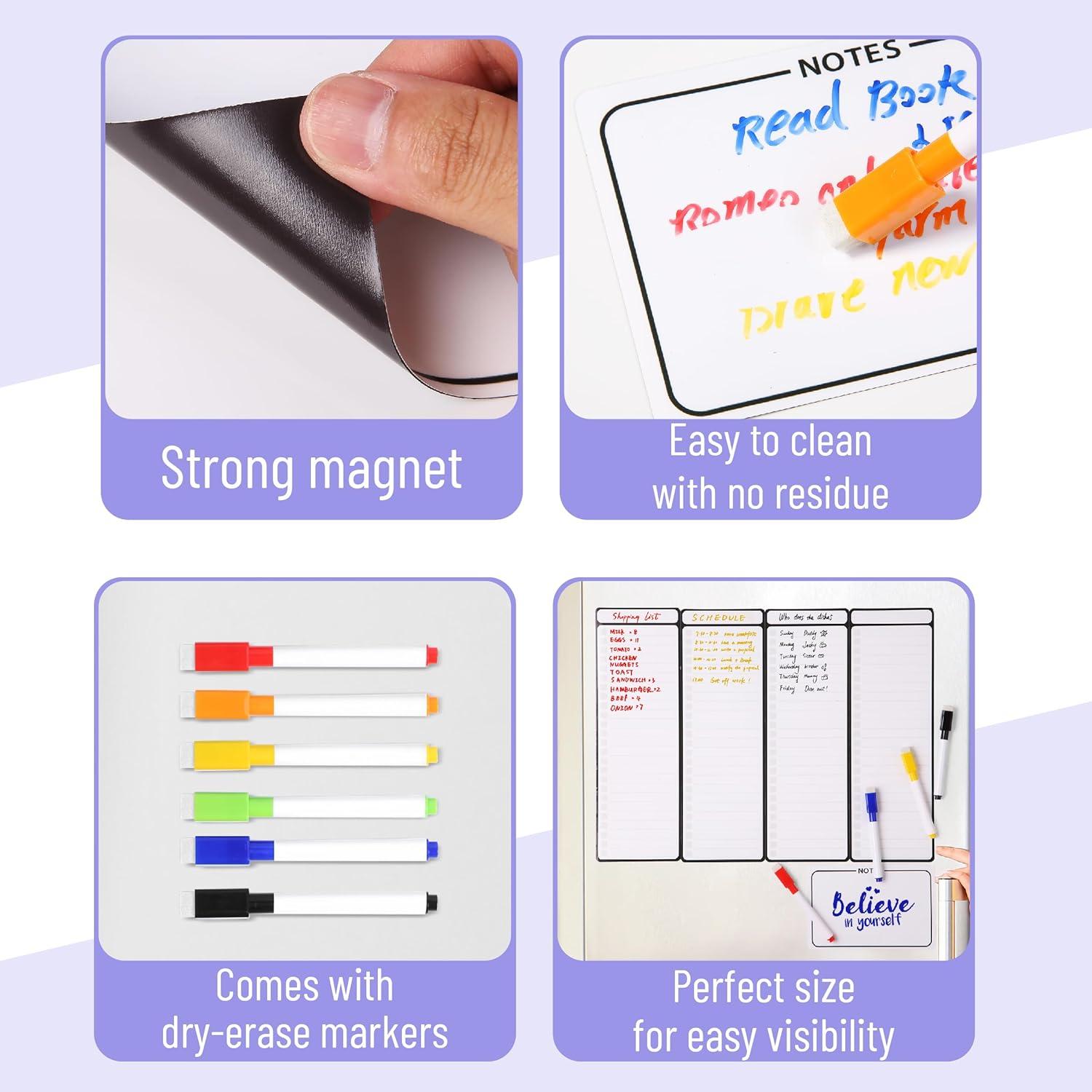 imageMr Pen 4quot x 12quot Magnetic Dry Erase to Do List 11 pcs 4X Dry Erase to Do List White Board 6X Colorful Whiteboard Markers and 6quot x 4quot Magnetic Whiteboard Note