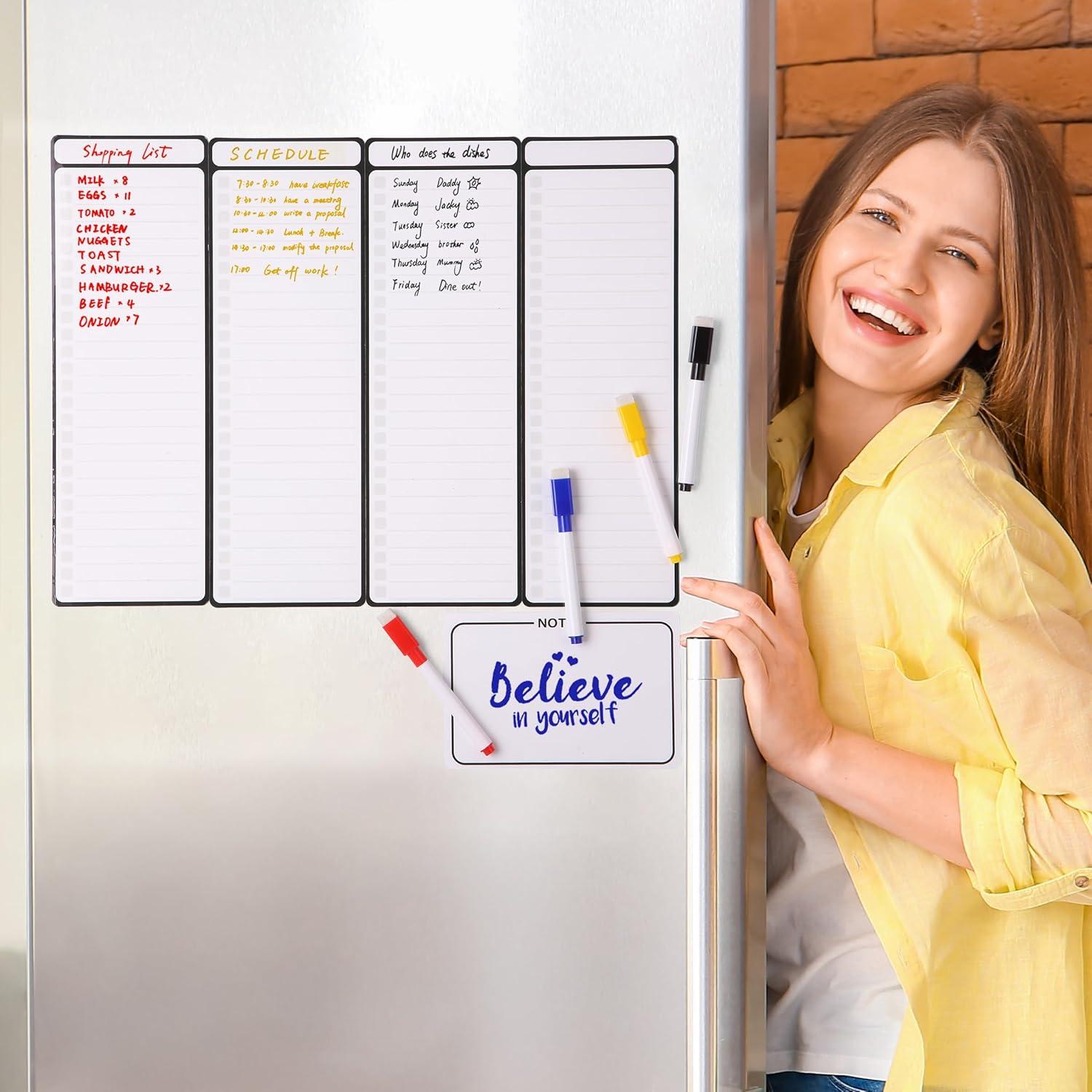 imageMr Pen 4quot x 12quot Magnetic Dry Erase to Do List 11 pcs 4X Dry Erase to Do List White Board 6X Colorful Whiteboard Markers and 6quot x 4quot Magnetic Whiteboard Note