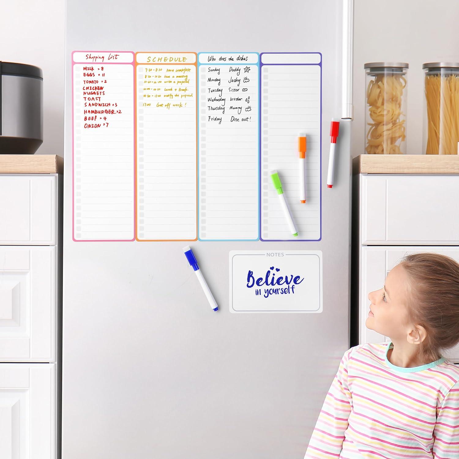 imageMr Pen 4quot x 12quot Magnetic Dry Erase to Do List 11 pcs Neon Style 4X Dry Erase to Do List White Board 6X Colorful Whiteboard Markers and 6quot x 4quot Magnetic Whiteboard Note
