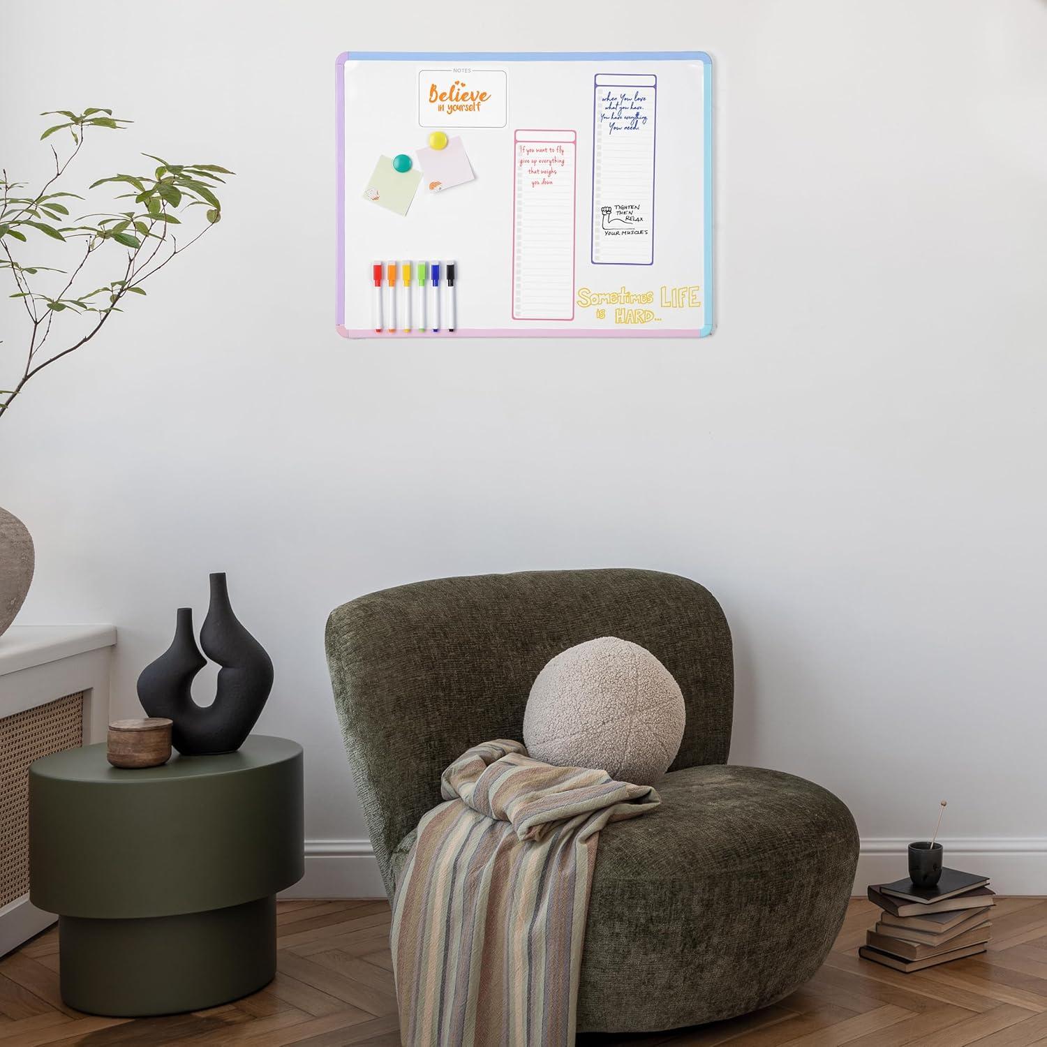 imageMr Pen 4quot x 12quot Magnetic Dry Erase to Do List 11 pcs Neon Style 4X Dry Erase to Do List White Board 6X Colorful Whiteboard Markers and 6quot x 4quot Magnetic Whiteboard Note