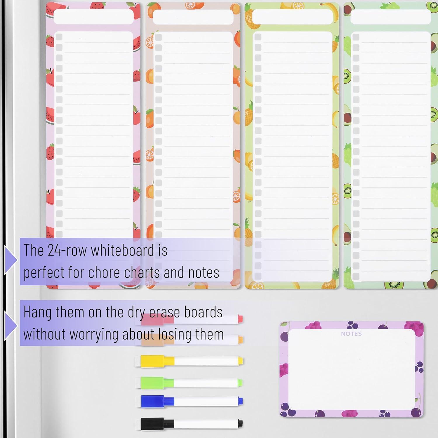 imageMr Pen 4quot x 12quot Magnetic Dry Erase to Do List Set 11 Pack Fruit Style 4X Dry Erase to Do List White Board 6X Colorful Whiteboard Markers and 6quot x 4quot Magnetic Whiteboard Note