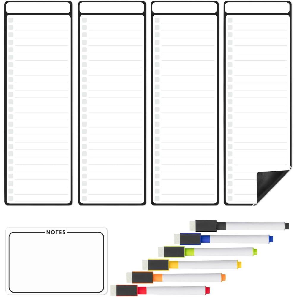imageMr Pen 4quot x 12quot Magnetic Dry Erase to Do List 11 pcs 4X Dry Erase to Do List White Board 6X Colorful Whiteboard Markers and 6quot x 4quot Magnetic Whiteboard Note