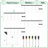 imageMr Pen 4quot x 12quot Dry Erase Magnetic Weekly Planner for Fridge 11 pcs 4X Weekly Chore Chart 6X Colorful Whiteboard Markers and 6quot x 4quot Magnetic Whiteboard Note