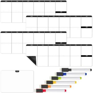 imageMr Pen 4quot x 12quot Dry Erase Magnetic Weekly Planner for Fridge 11 pcs 4X Weekly Chore Chart 6X Colorful Whiteboard Markers and 6quot x 4quot Magnetic Whiteboard Note