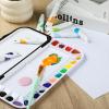 imageMr Pen Airtight Watercolor Palette with Lid Red 18 Wells and 2 Mixing Areas Empty Watercolor Palette Paint Pallet with Lid Folding Paint TrayBlack