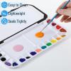 imageMr Pen Airtight Watercolor Palette with Lid Red 18 Wells and 2 Mixing Areas Empty Watercolor Palette Paint Pallet with Lid Folding Paint TrayBlack