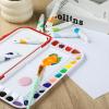 imageMr Pen Airtight Watercolor Palette with Lid Red 18 Wells and 2 Mixing Areas Empty Watercolor Palette Paint Pallet with Lid Folding Paint TrayRed