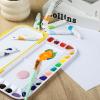 imageMr Pen Airtight Watercolor Palette with Lid Red 18 Wells and 2 Mixing Areas Empty Watercolor Palette Paint Pallet with Lid Folding Paint TrayYellow