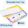 imageMr Pen Airtight Watercolor Palette with Lid Red 18 Wells and 2 Mixing Areas Empty Watercolor Palette Paint Pallet with Lid Folding Paint TrayYellow
