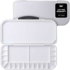 imageMr Pen Airtight Watercolor Palette with Lid Red 18 Wells and 2 Mixing Areas Empty Watercolor Palette Paint Pallet with Lid Folding Paint TrayWhite