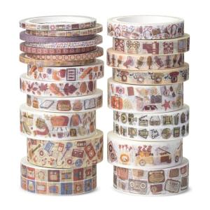 imageMr Pen Washi Tape Set 20 Rolls Golden Hives Theme Washi Tape for JournalingNostalgic Theme