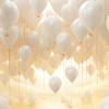 imageMr Pen Balloons 12 Inch 54 Pack Red ampamp Confetti Balloons for Birthday PartySand White