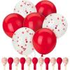 imageMr Pen Balloons 12 Inch 54 Pack Red ampamp Confetti Balloons for Birthday PartyRed  Confetti