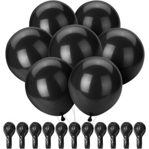 imageMr Pen Balloons 12 Inch 54 Pack Red ampamp Confetti Balloons for Birthday PartyBlack
