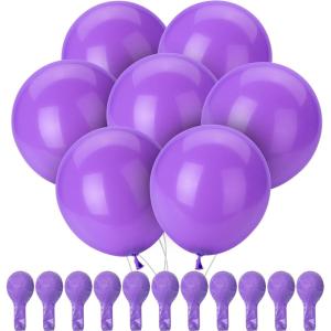 imageMr Pen Balloons 12 Inch 54 Pack Red ampamp Confetti Balloons for Birthday PartyPurple