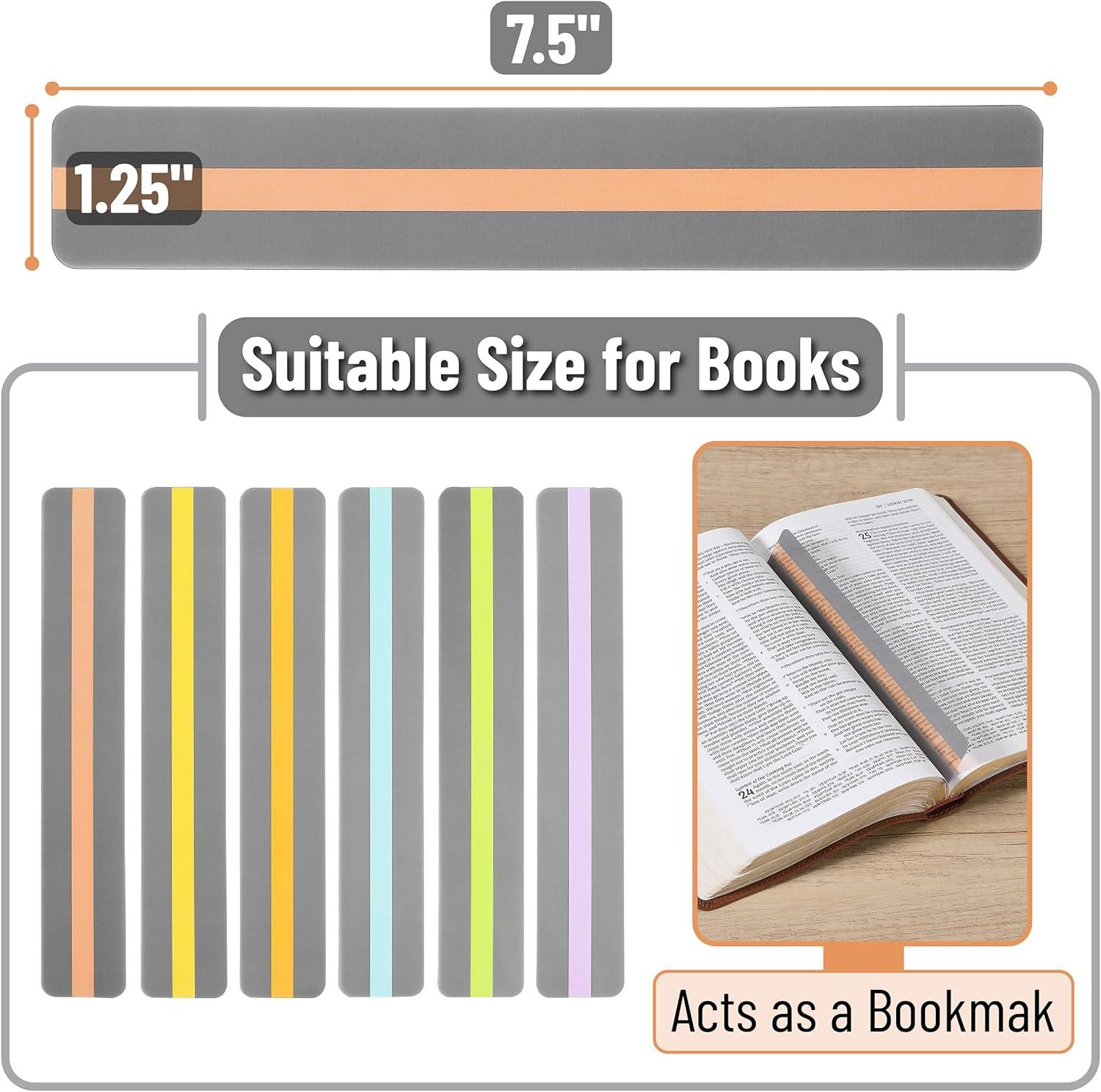 imageMr Pen Guided Reading Strips 2 Size 18 Pack Colorful Bookmarks for Kids Book Highlighter Strips for ReadingMuted