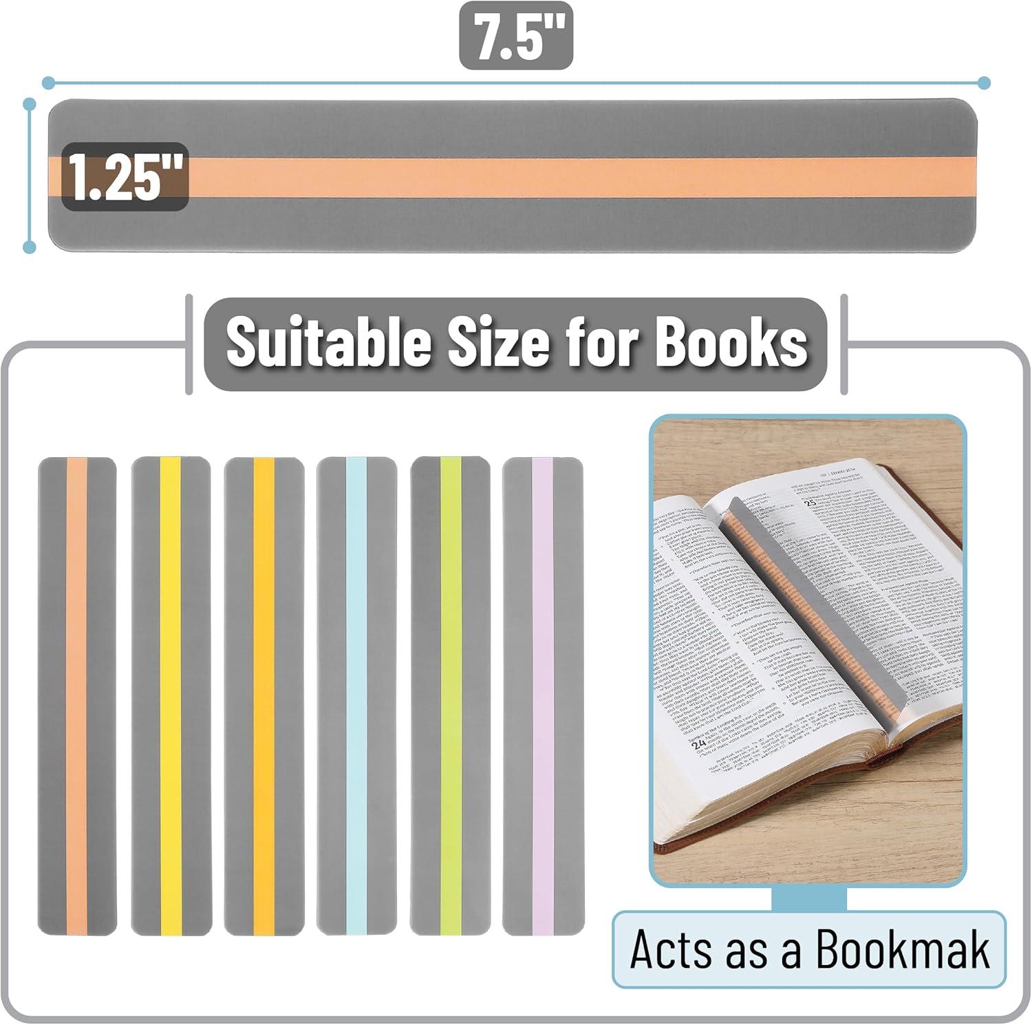 imageMr Pen Guided Reading Strips 2 Size 18 Pack Colorful Bookmarks for Kids Book Highlighter Strips for ReadingMuted