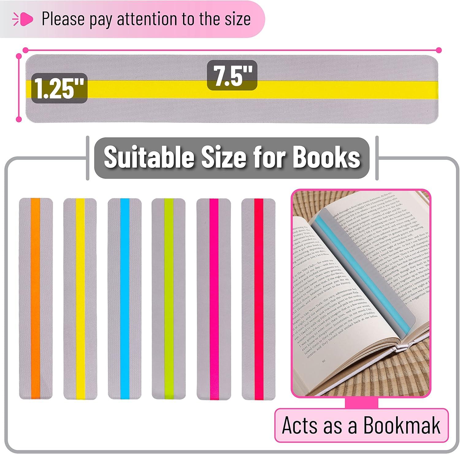 imageMr Pen Guided Reading Strips 2 Size 18 Pack Colorful Bookmarks for Kids Book Highlighter Strips for ReadingVibrant
