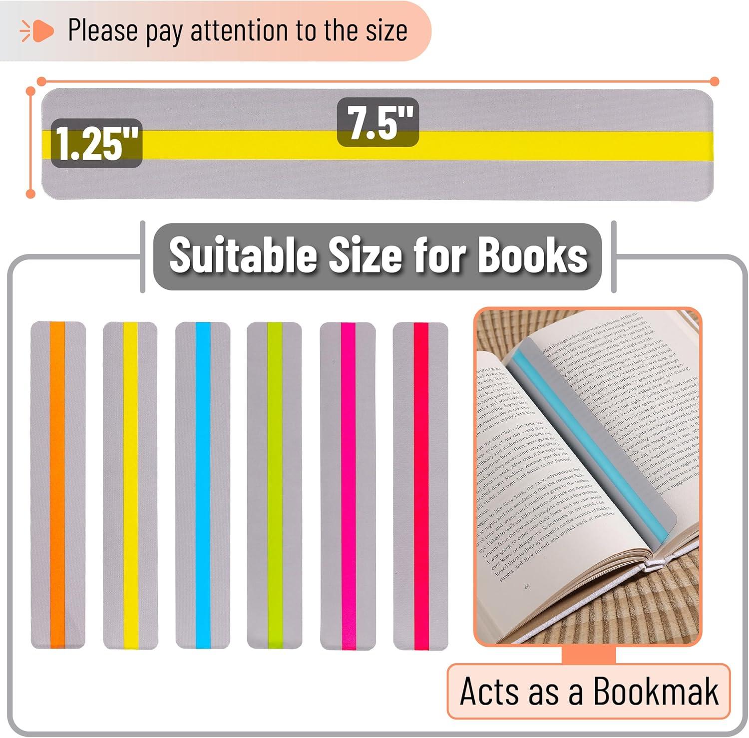 imageMr Pen Guided Reading Strips 2 Size 18 Pack Colorful Bookmarks for Kids Book Highlighter Strips for ReadingVibrant