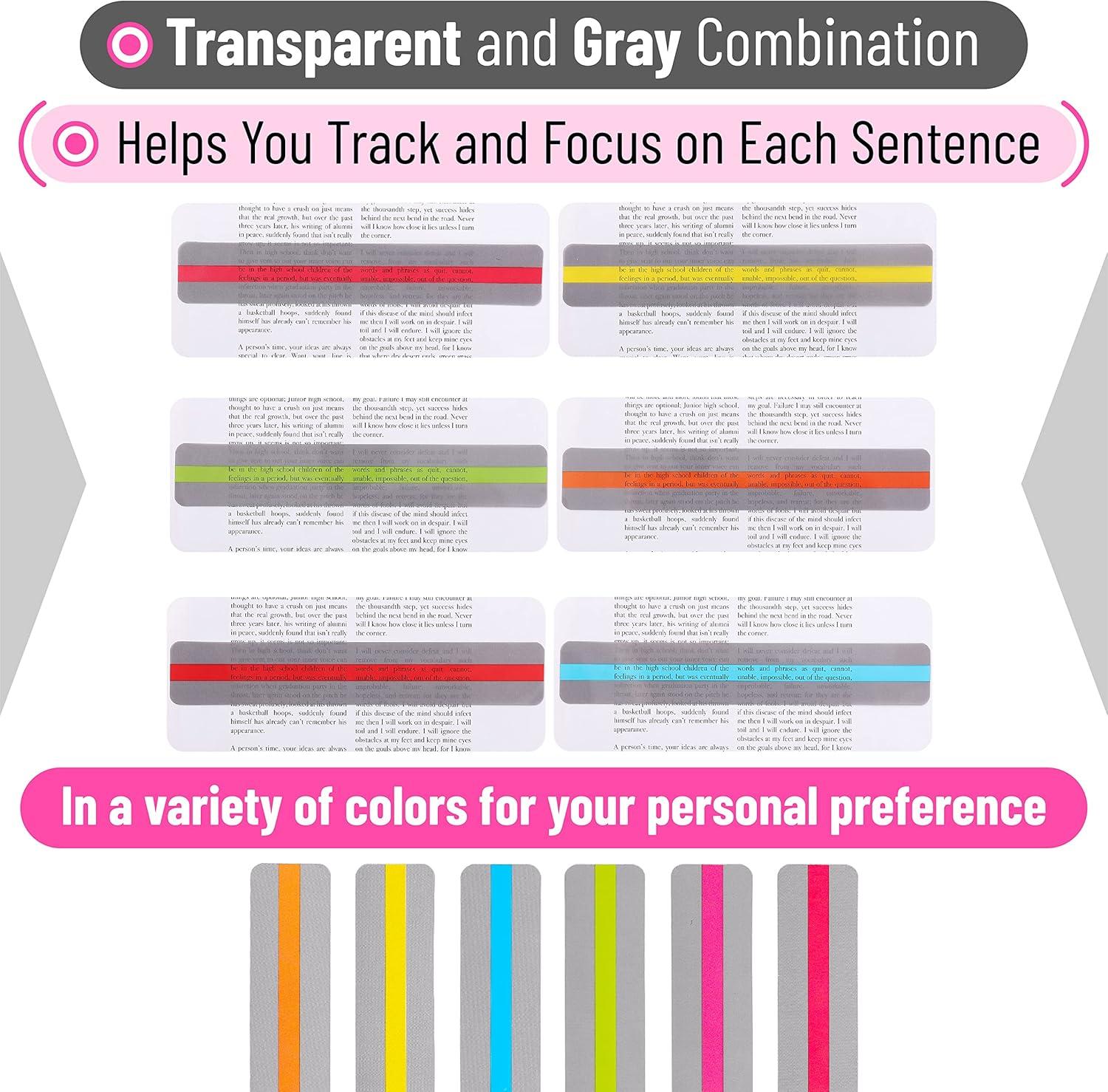 imageMr Pen Guided Reading Strips 2 Size 18 Pack Colorful Bookmarks for Kids Book Highlighter Strips for ReadingVibrant