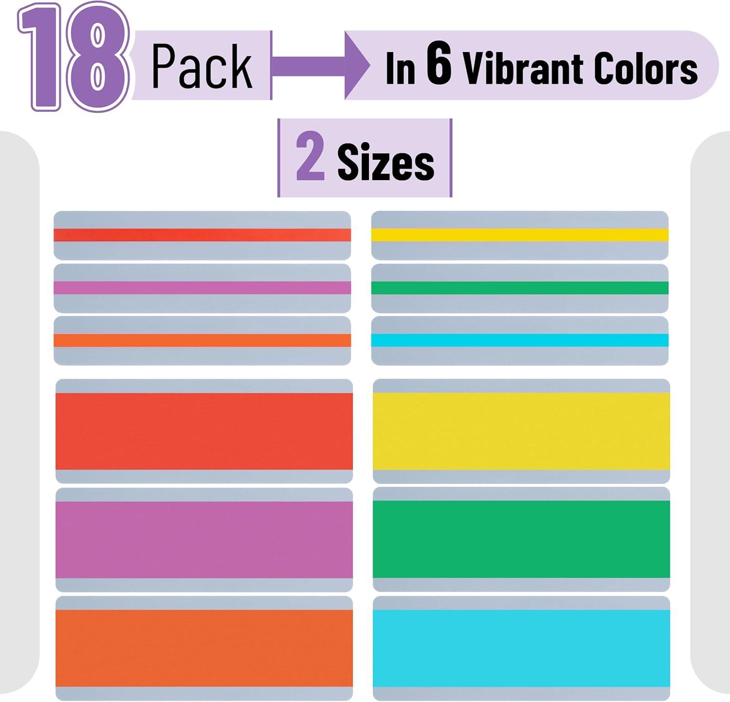 imageMr Pen Guided Reading Strips 2 Size 18 Pack Colorful Bookmarks for Kids Book Highlighter Strips for ReadingVibrant