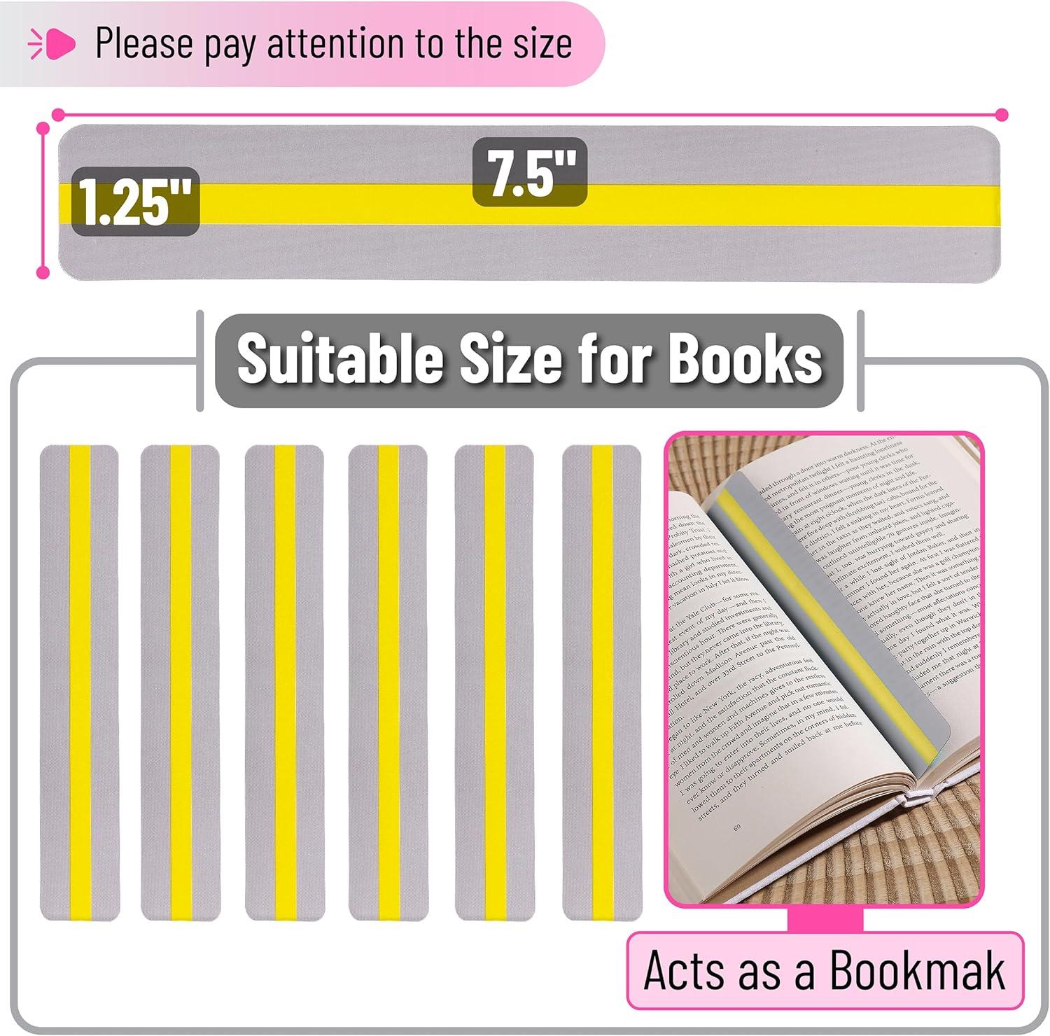 imageMr Pen Guided Reading Strips 2 Size 18 Pack Colorful Bookmarks for Kids Book Highlighter Strips for ReadingYellow