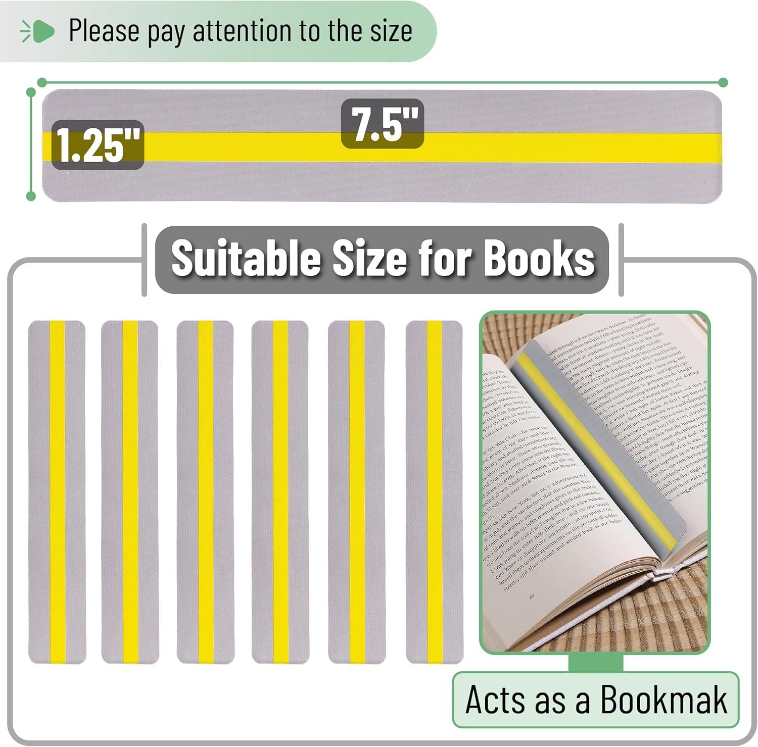 imageMr Pen Guided Reading Strips 2 Size 18 Pack Colorful Bookmarks for Kids Book Highlighter Strips for ReadingYellow