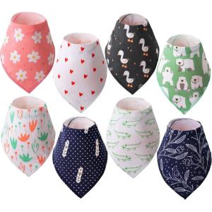 imageMr Pen 8 Pack Baby Bibs  Drool Bandana Bibs for Toddler Boys ampamp Girls
