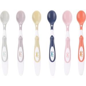 imageMr Pen Baby Spoons  6 Pack SoftTip Silicone Baby Feeding Spoons