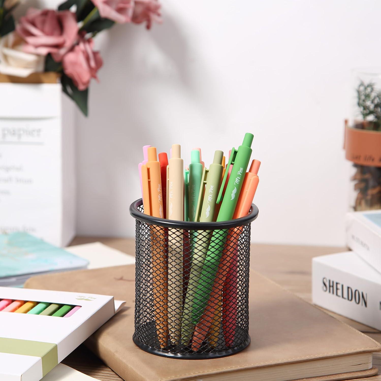 imageMr Pen Retractable Gel Pens for Journaling 12 Pack Assorted Color InkFloral Meadow Fast Dry Colorful ampamp Soft Grip Barrels Smooth Writing 05mm Fine Point Aesthetic Pens