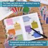 imageMr Pen Plastic Transparent Bible Journaling Sticky Notes 10 Pads 200 Sheets Botanical Design Transparent Bible Sticky Notes with Stylish Protective Envelopes Bible Study Supplies