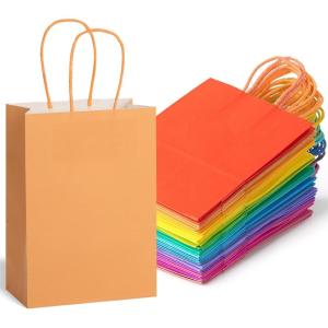 imageMr Pen Paper Gift Bags with Handles 32 Pack 83quot x 59quot x 31quot 16 Vibrant Colors Small Gift Bags with Handles Party Favor Bag