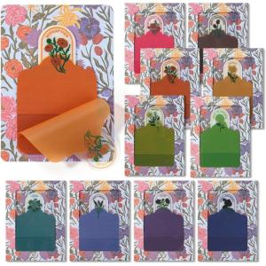 imageMr Pen Plastic Transparent Bible Journaling Sticky Notes 10 Pads 200 Sheets Botanical Design Transparent Bible Sticky Notes with Stylish Protective Envelopes Bible Study Supplies
