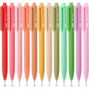 imageMr Pen Retractable Gel Pens for Journaling 12 Pack Assorted Color InkFloral Meadow Fast Dry Colorful ampamp Soft Grip Barrels Smooth Writing 05mm Fine Point Aesthetic Pens
