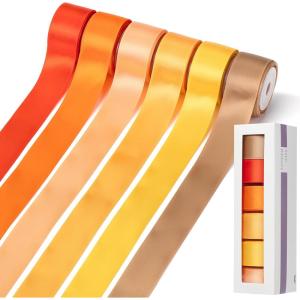 imageMr Pen Satin Ribbon 6 Rolls 1 Inch 5 YardsRoll Terracotta Ribbon 1 Inch