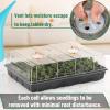 imageMr Pen Seed Starter Tray Kit 5 Pack Black Total 350Cells Seed Starter Kit with Humidity Domes