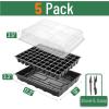 imageMr Pen Seed Starter Tray Kit 5 Pack Black Total 350Cells Seed Starter Kit with Humidity Domes
