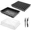 imageMr Pen Seed Starter Tray Kit 5 Pack Black Total 350Cells Seed Starter Kit with Humidity Domes