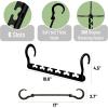 imageMr Pen Space Saving Hangers for Clothes 12 pcs Black Plastic Multi Clothes Hangers Space Saving 6 Slots 360 Rotating Hooks