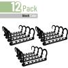 imageMr Pen Space Saving Hangers for Clothes 12 pcs Black Plastic Multi Clothes Hangers Space Saving 6 Slots 360 Rotating Hooks
