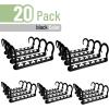 imageMr Pen Space Saving Hangers for Clothes 20 pcs Black Plastic Multi Clothes Hangers Space Saving 6 Slots 360 Rotating Hooks