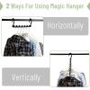 imageMr Pen Space Saving Hangers for Clothes 20 pcs Black Plastic Multi Clothes Hangers Space Saving 6 Slots 360 Rotating Hooks