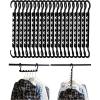 imageMr Pen Space Saving Hangers for Clothes 20 pcs Black Plastic Multi Clothes Hangers Space Saving 6 Slots 360 Rotating Hooks