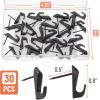 imageMr Pen Push Pin Hooks for Hanging Pictures 30 Pack Black Decorative Push Pins for Wall Tacks Wall Pins for Hanging and Bulletin Board