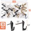 imageMr Pen Push Pin Hooks for Hanging Pictures 30 Pack Decorative Push Pins for Wall Tacks Wall Pins for Hanging and Bulletin Board SilverBronzeBlack